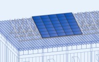 Folding Plate Roof PV Stand